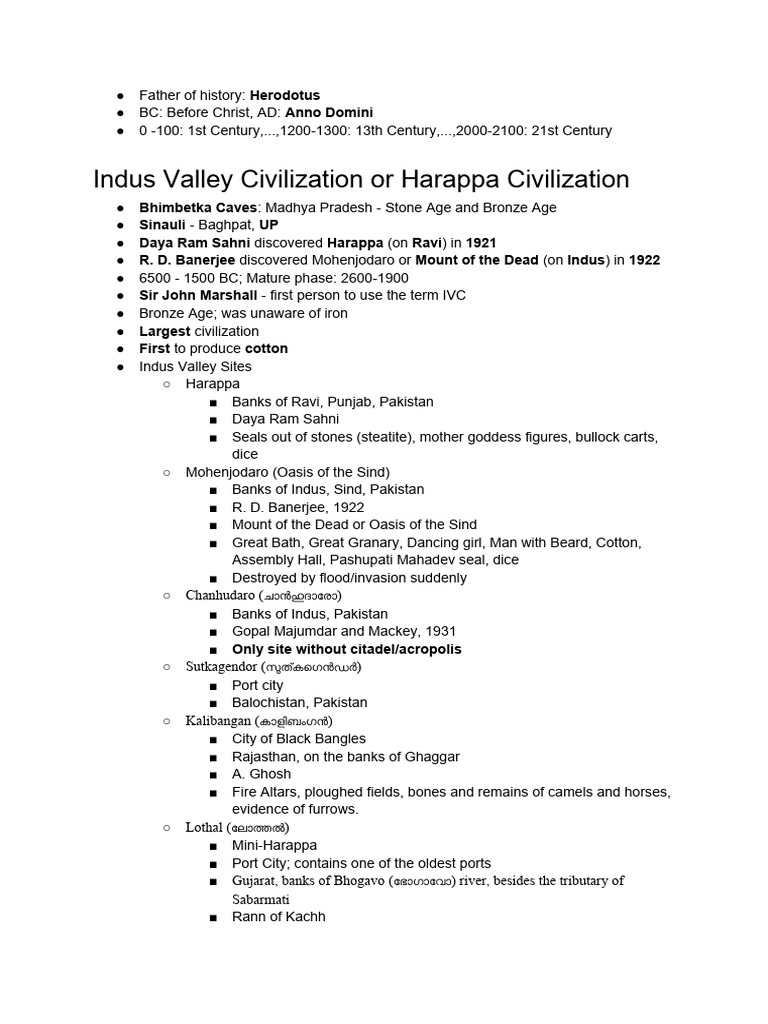 Indus Valley and Vedic Period Overview | PDF | Vedas | Ashoka