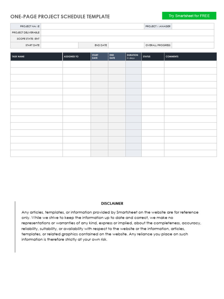 IC One Page Project Schedule 11813 - PDF | PDF