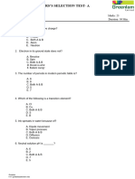 B.SC Chemistry - Test A