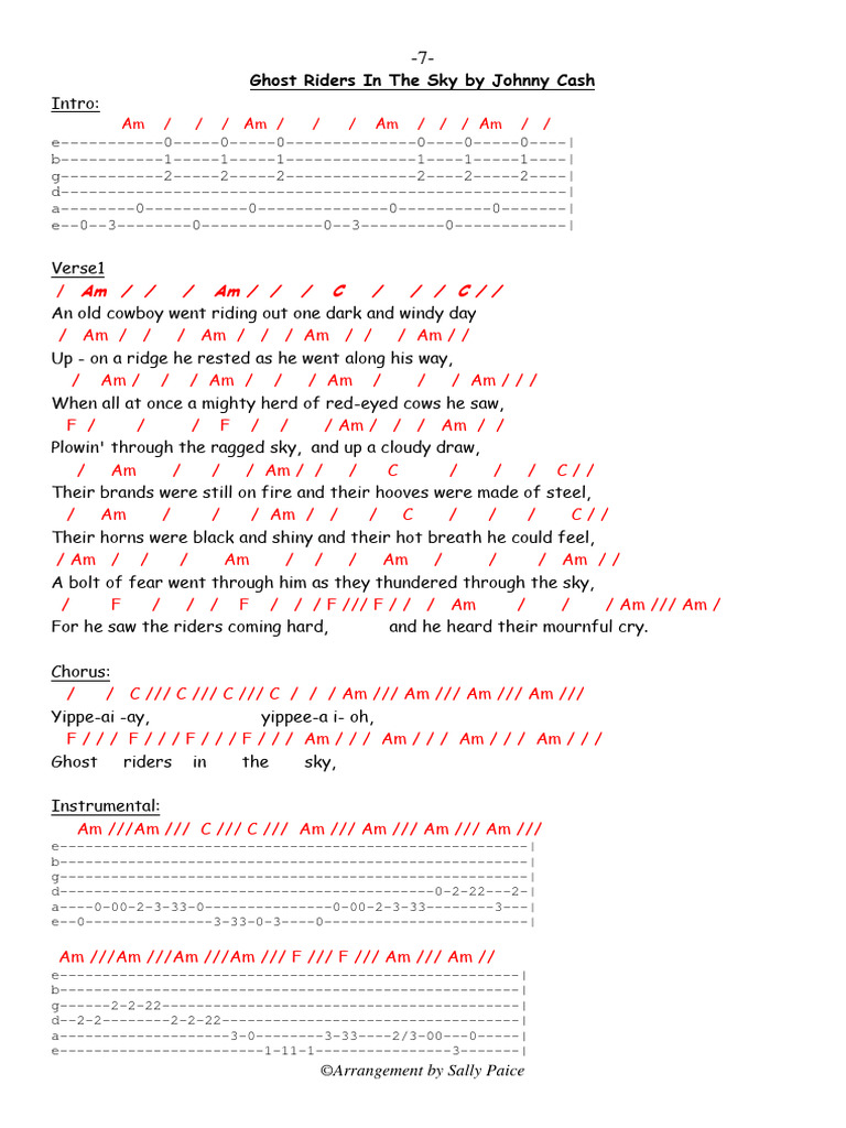 Ghost Riders in the Sky Chords | PDF