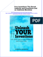 Download pdf Unleash Your Inventions The Secret Origin Of Creativity And Inventions 2Nd Edition Ademola Morebise ebook full chapter 