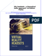 Textbook Virtual Reality Headsets A Theoretical and Pragmatic Approach 1St Edition Fuchs Ebook All Chapter PDF