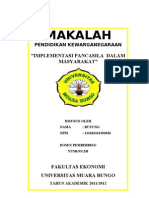 Makalah Implementasi Pancasila Dalam Masyarakat