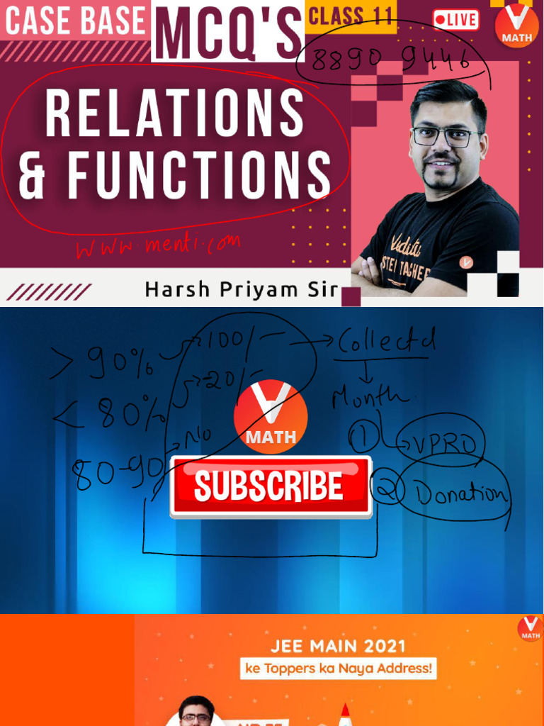Case Based MCQ - Relations and Functions - 11th - Vmath | PDF ...