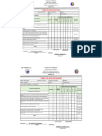 Table of Specification: Learning Competencies Cognitive Process Dimension