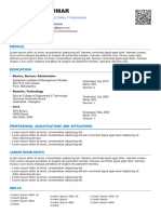 Sample Modern Contemporary Resume