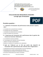 Evaluation de l'Evaluation Du Personnel