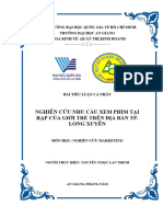 Nghiên Cứu Nhu Cầu Xem Phim Tại Rạp Của Giới Trẻ Trên Địa Bàn Tp. Long Xuyên