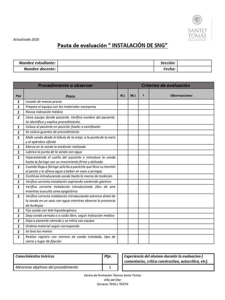 Nuevo Formato Instalación de SNG | PDF