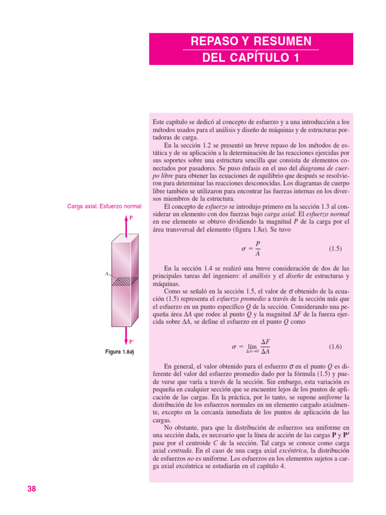 Mecanica de Materiales+Beer+5th+64-71+Cap+1+Resumen+y+Ejercicios | PDF ...