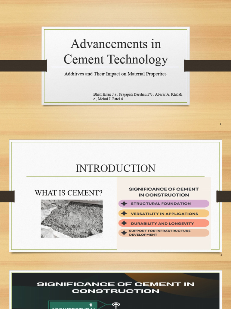 Advancements in Cement Technology 2 | PDF | Concrete | Cement