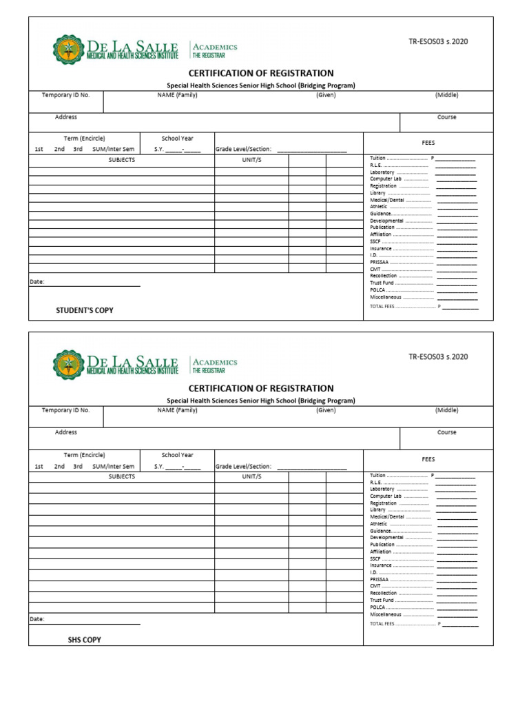 PRISSAA Registration Certification | PDF | Social Programs | Health Care