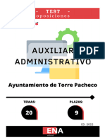 TEST AUXILIAR ADMINISTRATIVO C2 AYUNTAMIENTO DE TORRE PACHECO ED. 2022 X9euql