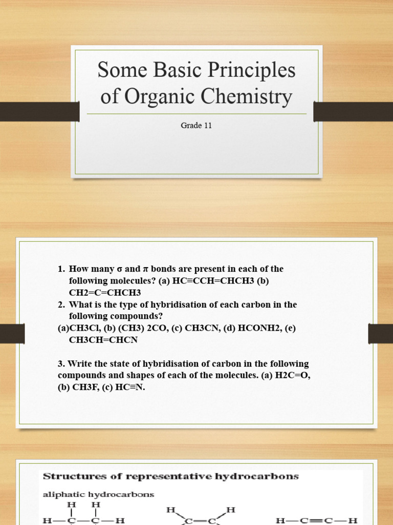 Some Basic Principles of Organic Chemistry | PDF | Functional Group ...