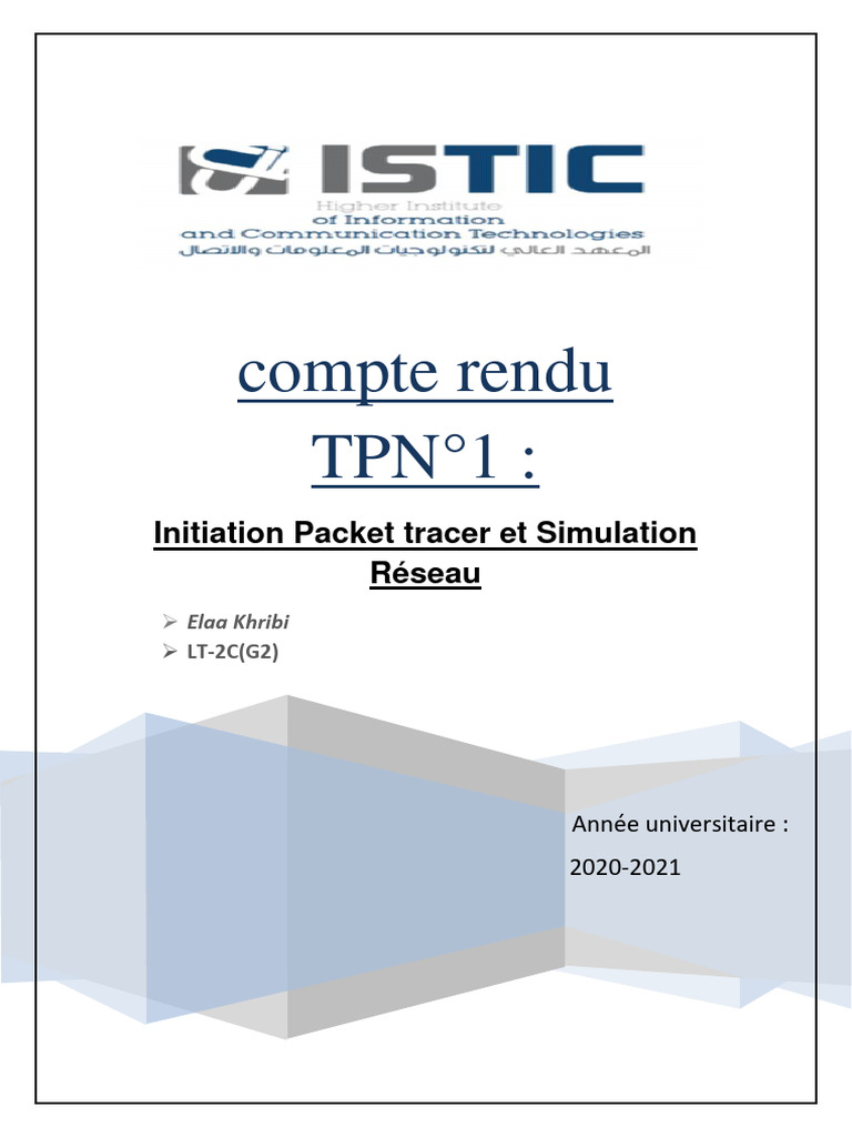 Initiation à Packet Tracer et Réseaux | PDF | Réseau informatique ...