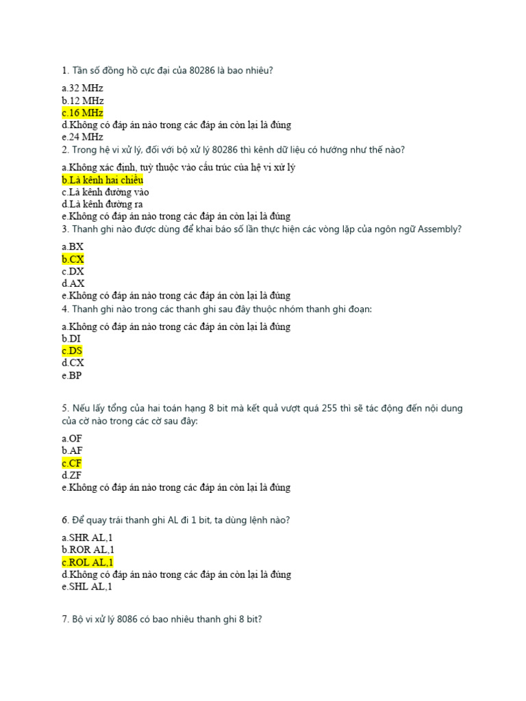 Asembly phần 2 | PDF