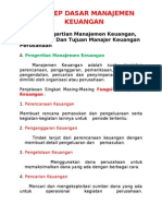 Konsep Dasar Manajemen Keuangan