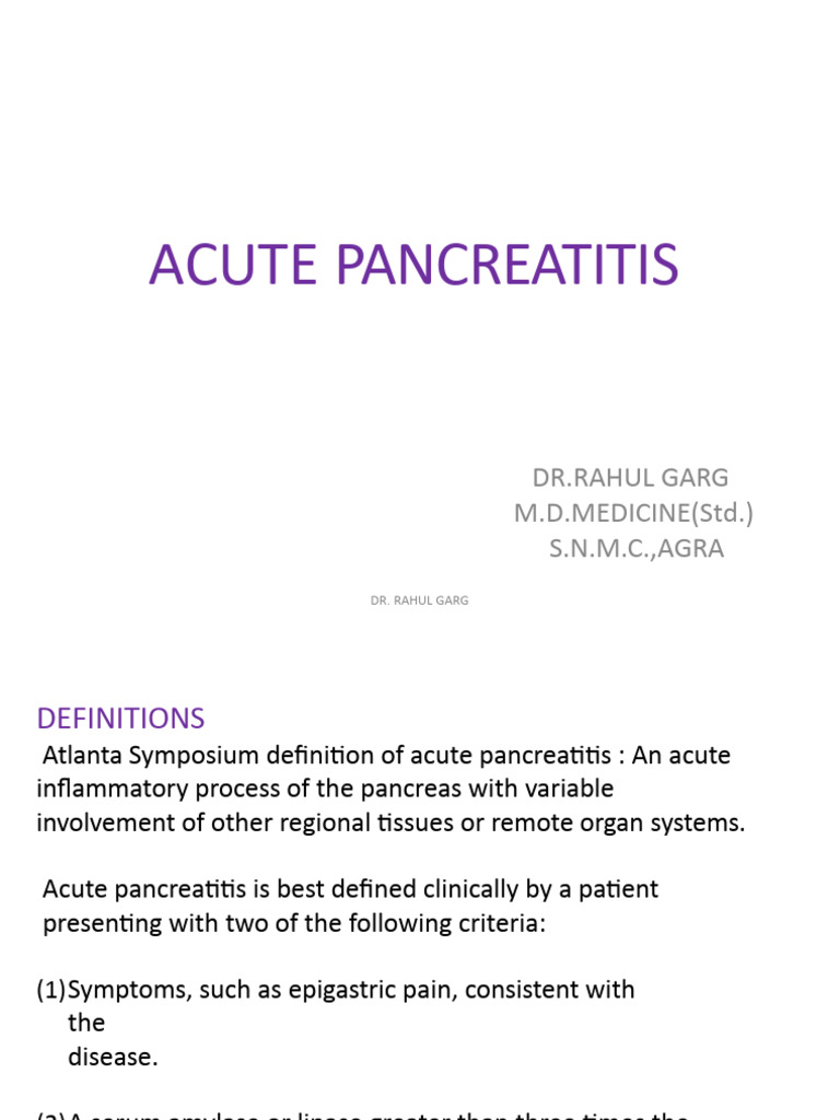 Acute Pancreatitis Pdf Medicine Causes Of Death