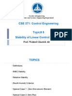 Topic#5 Stability of Linear Control System