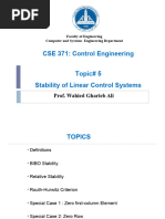 Topic#5 Stability of Linear Control System