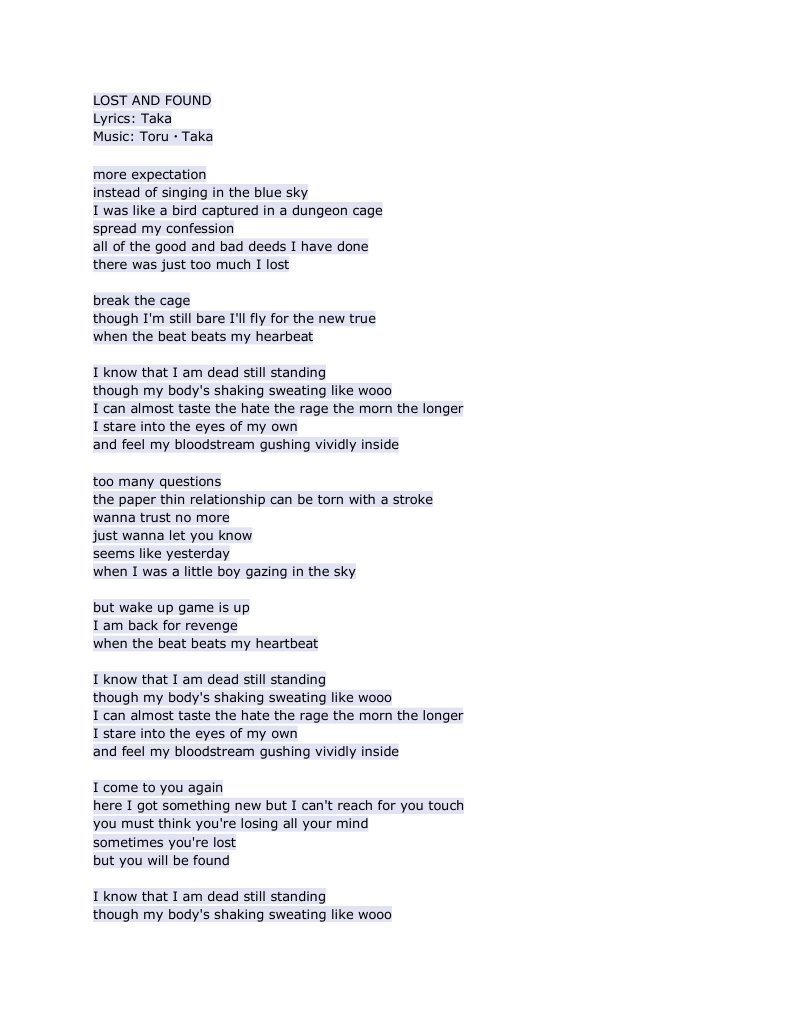 One Ok Rock Lyrics Leisure Nature