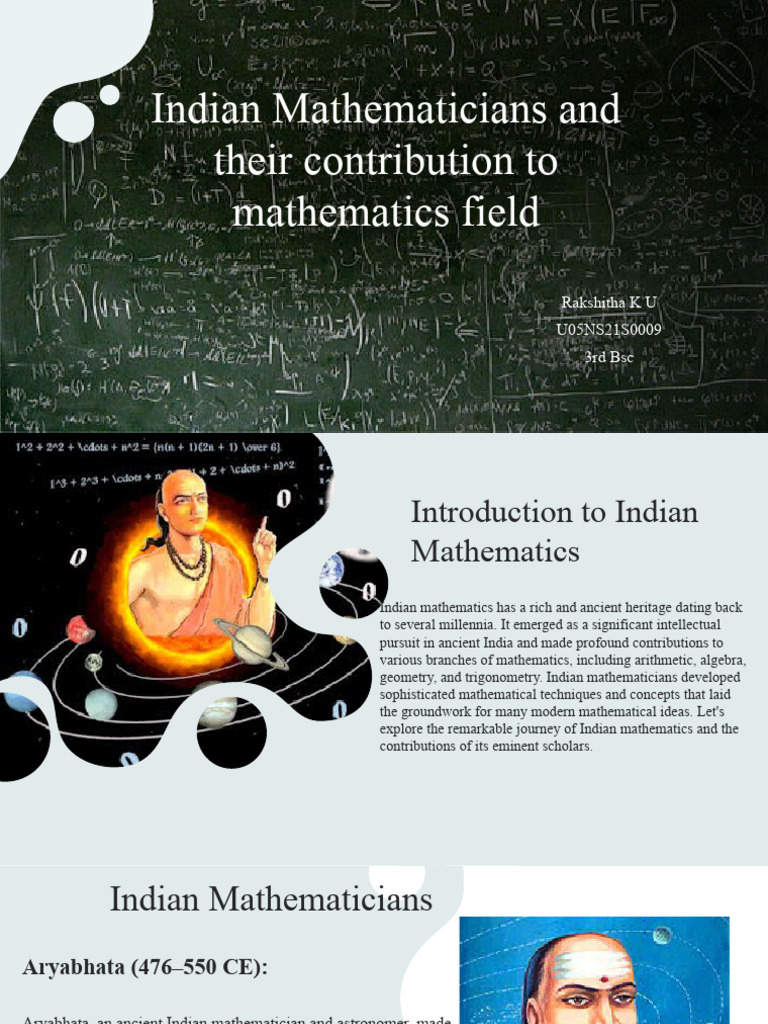 Indian Mathematicians and Their Contribution To Mathematics | PDF ...