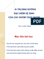 Bai 3 Gia Tri Dinh Duong Va Dac Diem Ve Sinh Cua Cac Nhom Thuc Pham