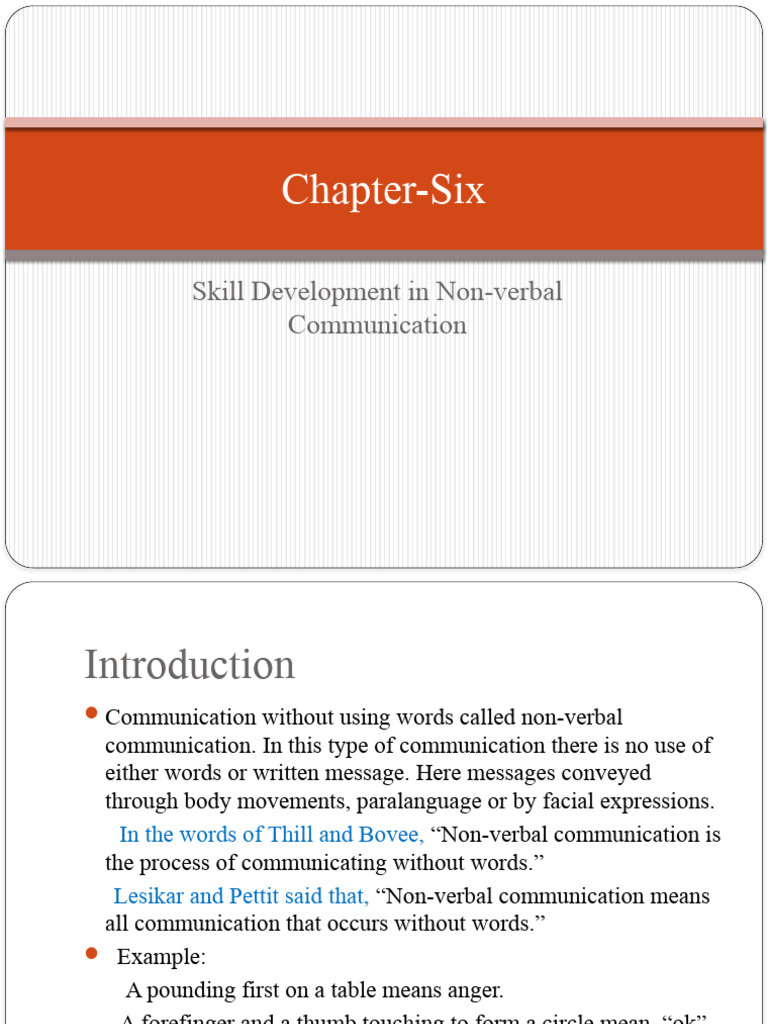 Non Verbal Communication | PDF | Communication | Nonverbal Communication