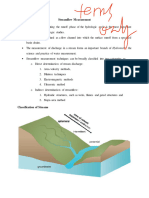 Lecture 6 Streamflow Measurement