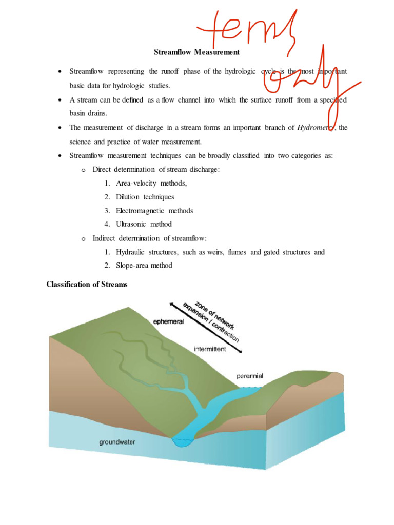 Streamflow Measurement Techniques Explained | PDF | Stream | Civil ...