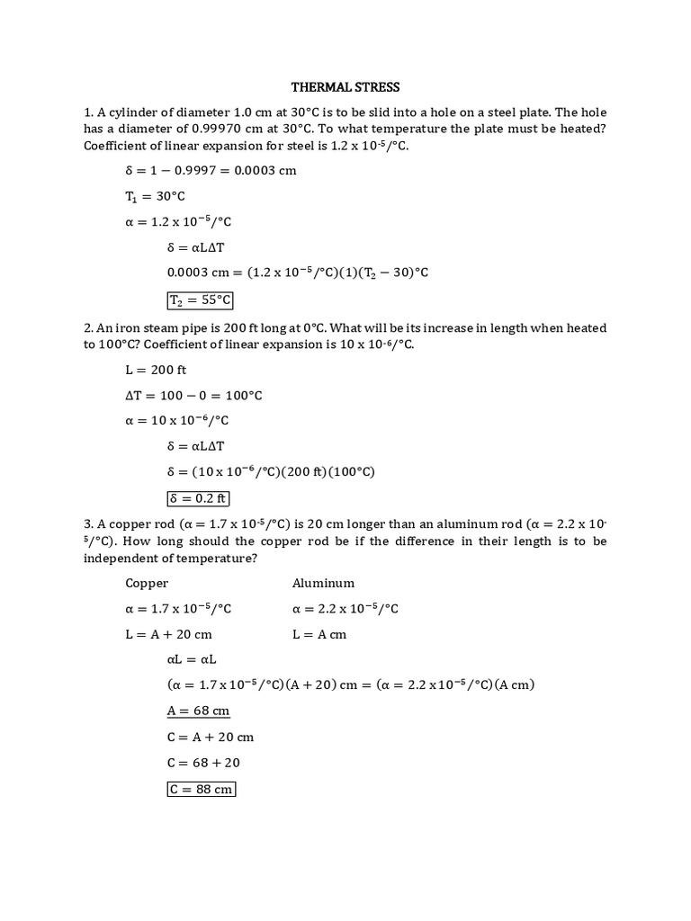 2nd Exam Notes Pdf Thermal Expansion Physical Quantities