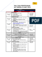 Jadual Fasa Penyesuaian Minggu 1