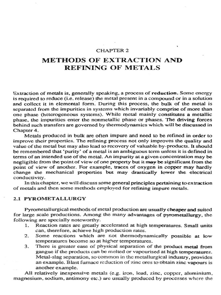 Princ Extract Metallurgy - Ray - Ghosh - Chap 02 | PDF