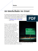 In Blockchain We Trust