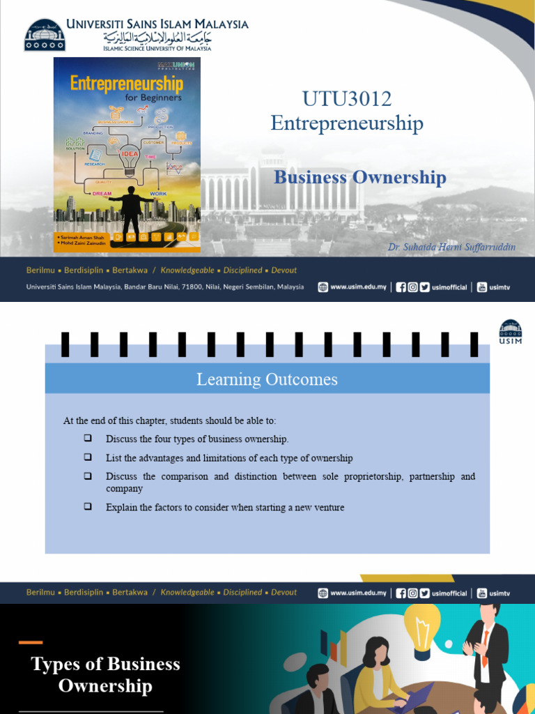 Topic 5 Business Ownership | PDF | Sole Proprietorship | Partnership