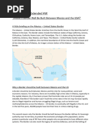 Y8 Geography Extended HW: Should A Border Wall Be Built Between Mexico and The USA?'