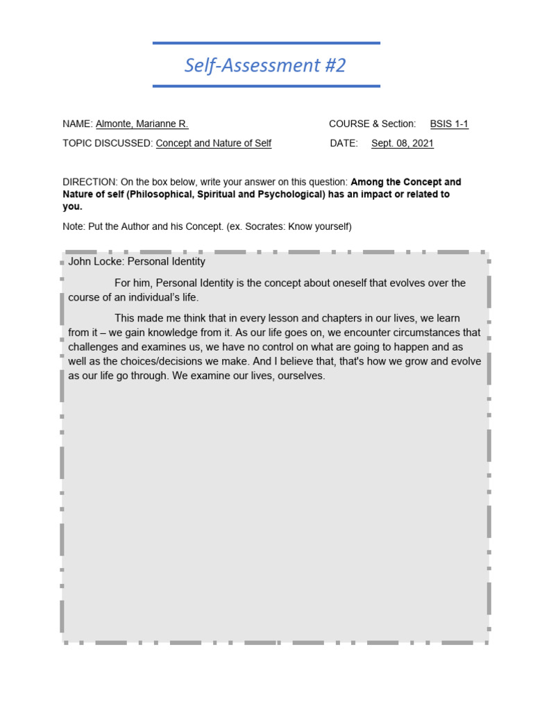 Impact of Self-Concept on Personal Growth | PDF | Philosophy | Self ...