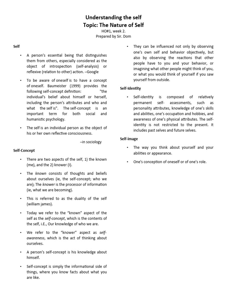 Exploring Self-Concept and Identity | PDF | Self Concept | Self