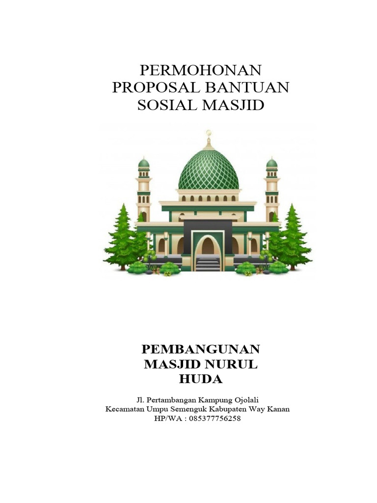 Proposal Dana Pembangunan Masjid Huda | PDF