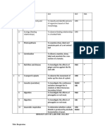 2022 - 2023 Biology Content Page and Criteria