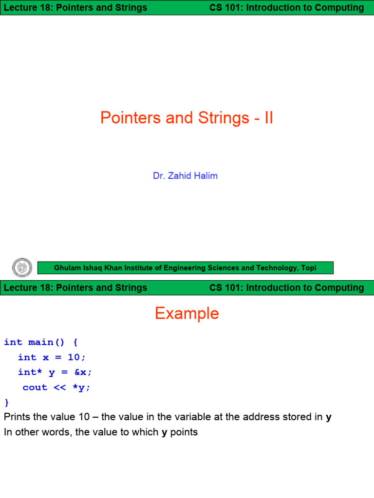 Pointers and Strings in C++ Programming | PDF | Mathematical Logic ...