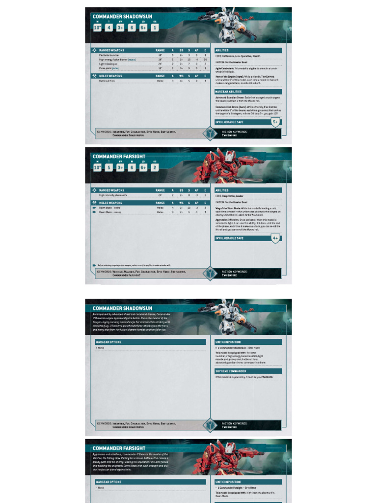 T - Au Empire - Datacards | PDF