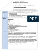 Care Plan Description and Criteria For Assessement