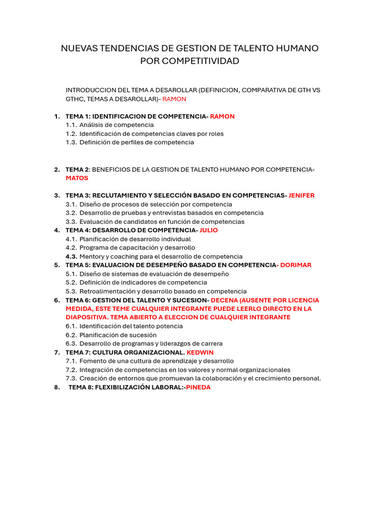 Tendencias en Gestión de Talento Humano | PDF | Crecimiento personal y ...