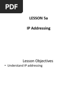 Lesson 5a - IP Addressing