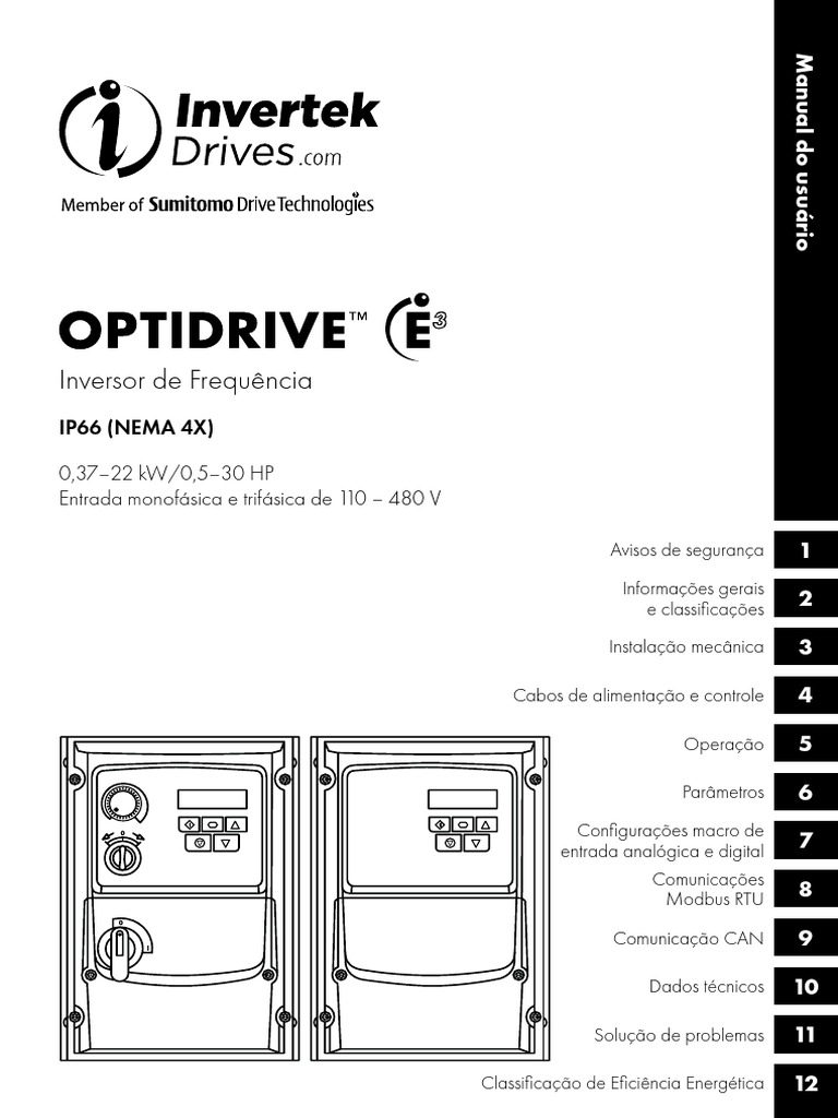 Manual do Inversor de Frequência IP66 | PDF | Fonte de energia ...