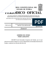 Ley de La Benemérita Universidad Autónoma de Puebla EV 13062023