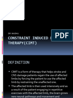 CONSTRAINT INDUCED MOVEMENT THERAPY(CIMT)
