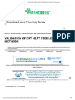 Validation of Dry Heat Sterilization Methods - Pharmatutor