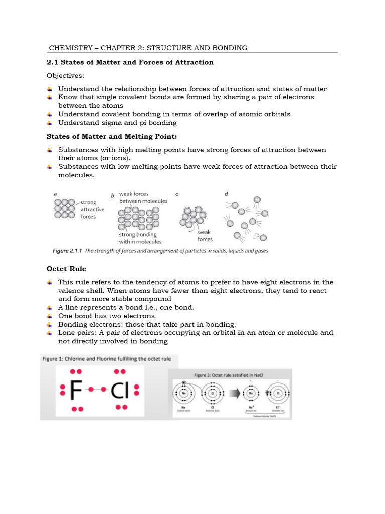 Structure and Bonding in Chemistry | PDF | Chemical Bond | Chemical ...